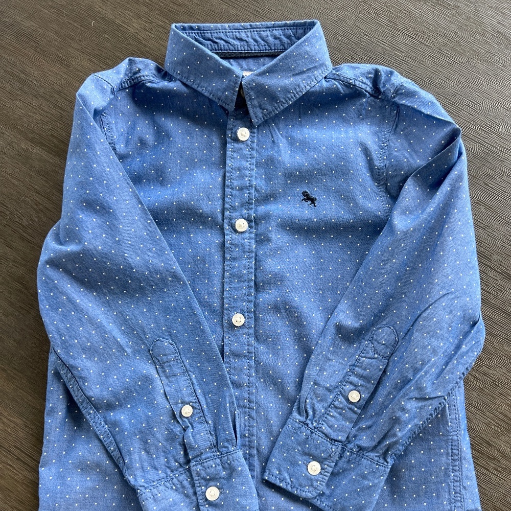Polka Dot Oxford Button Down